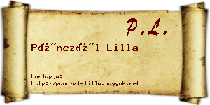 Pánczél Lilla névjegykártya