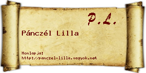 Pánczél Lilla névjegykártya